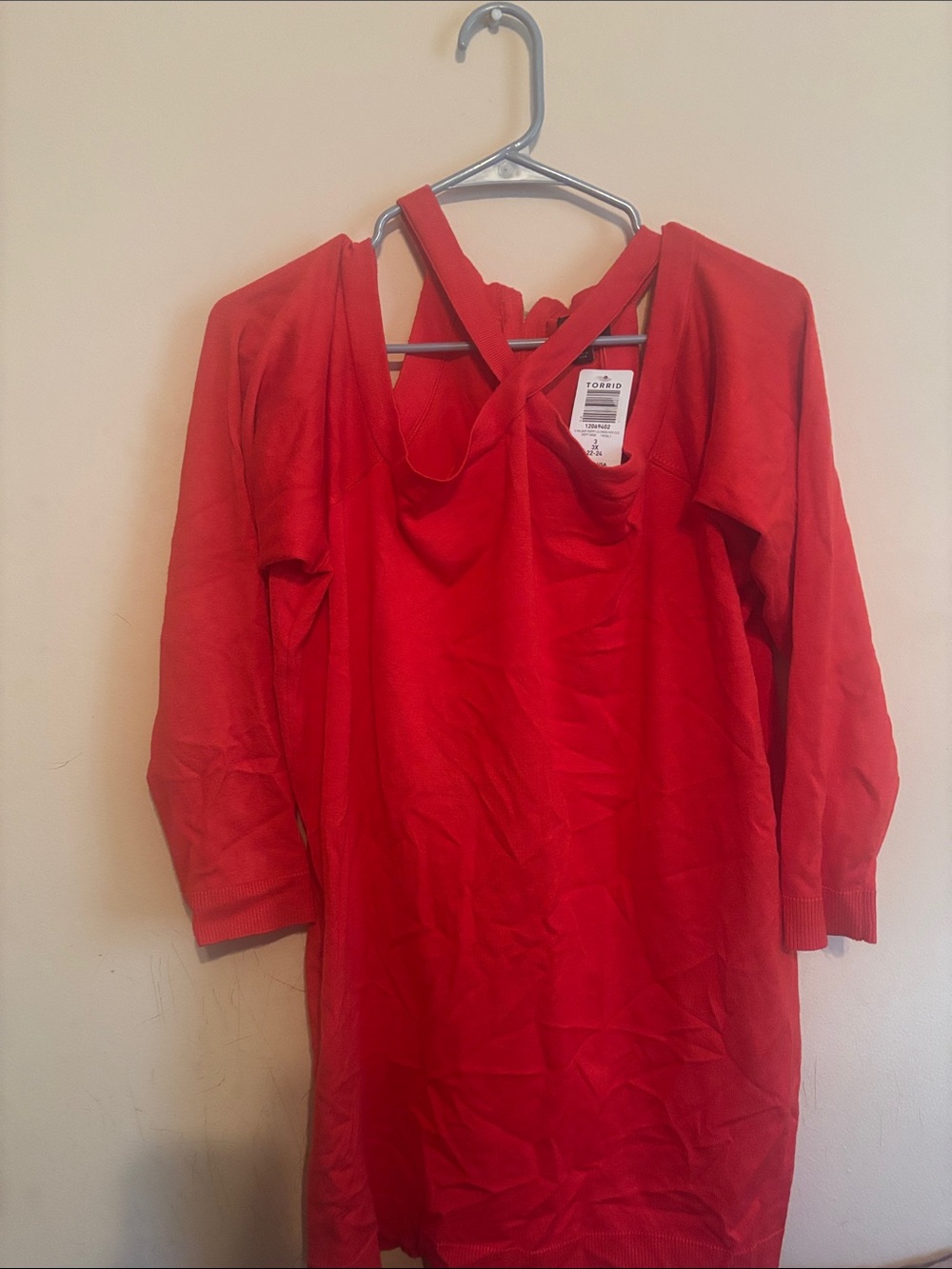 torrid Red Crossback Sweater Top